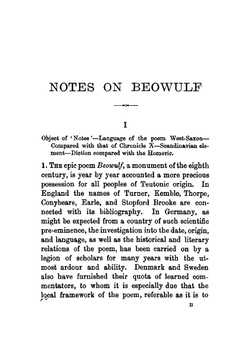 Notes On Beowulf | Thomas Arnold