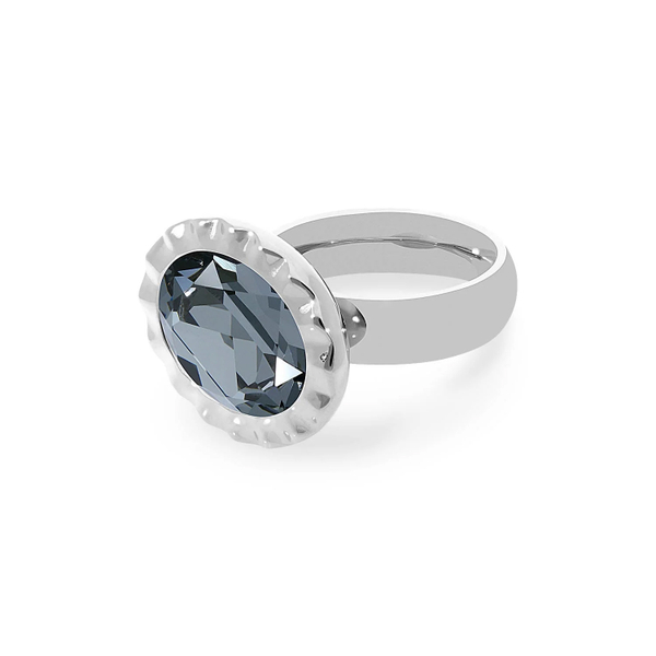 Кольцо Qudo TIVOLA UNICA big (S/P) Crystal silver night 54 687529 размер 17,2