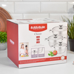 Набор кастрюль 3 предмета (1,4л, 2л, 3,6л) нерж "Classic"