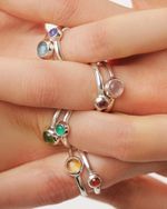 Кольцо Beta с зеленым ониксом