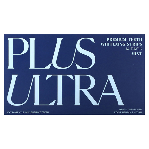 Plus Ultra, премиальные полоски для отбеливания зубов, мята, 14 шт.