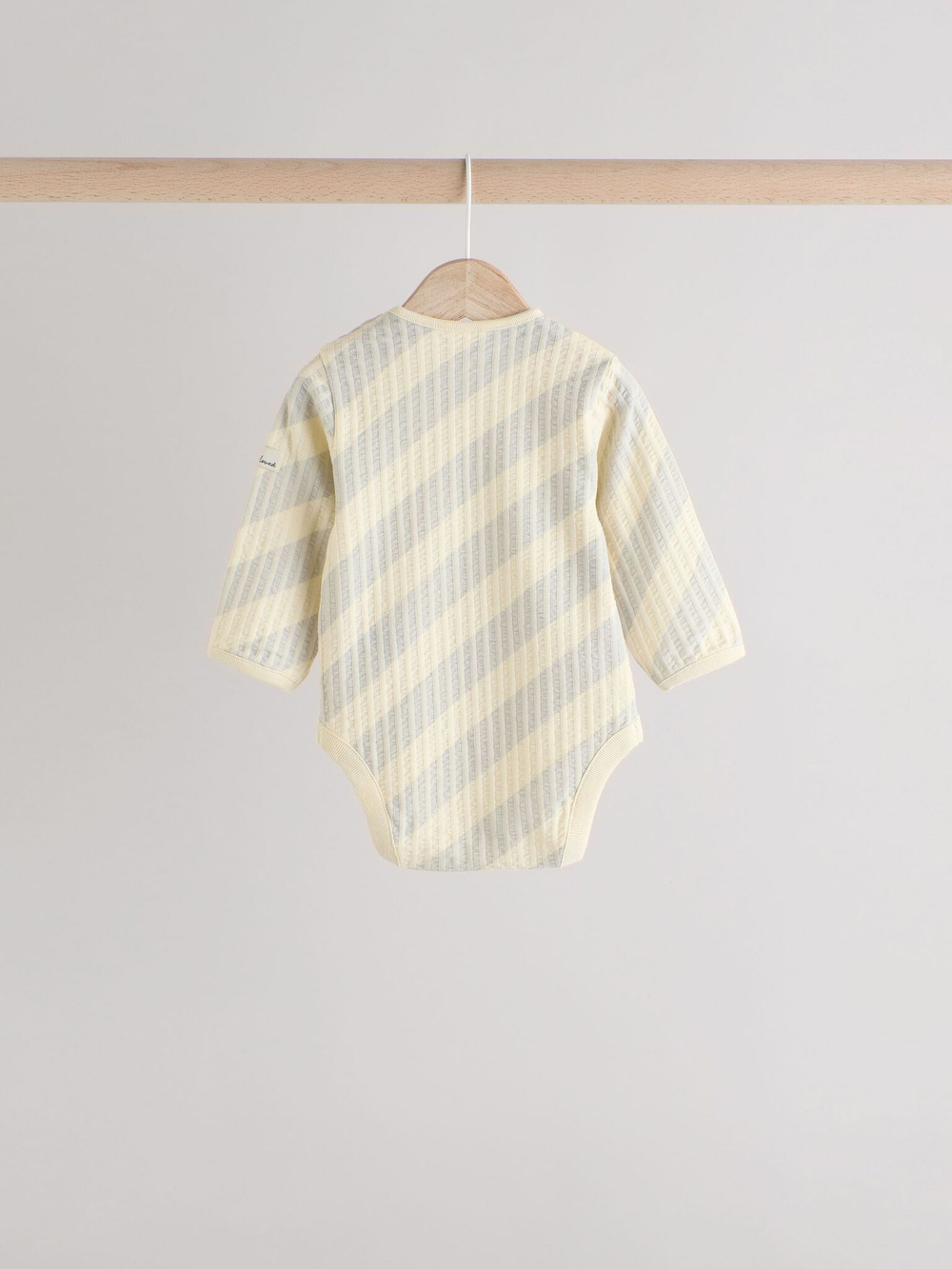 Боди с длинным рукавом для малышей Next B23-062, 3 шт., Серый, Желтый