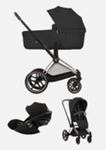 Cybex Priam 5 Style, в цвете Sepia Black (шасси Rose Gold) + автокресло Cybex Cloud G3