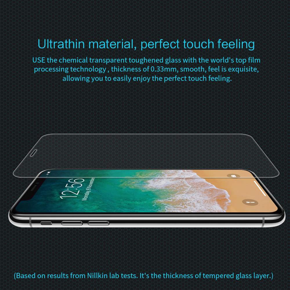 Защитное стекло с прозрачными рамками от Nillkin для iPhone 11 Pro Max и XS Max, серия H Anti-Explosion Glass Screen Protector