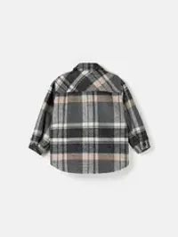 Пальто клетка "Графит"