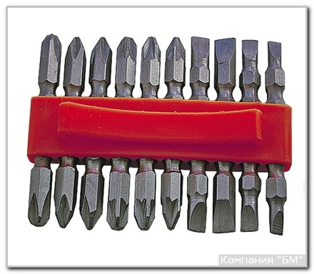 Набор бит двухстор. 10 пр. БМ