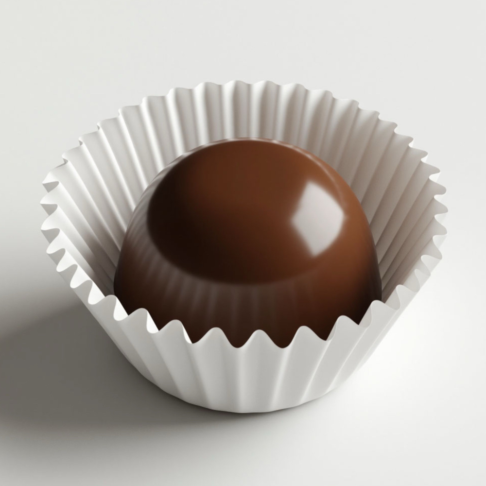 Капсулы для конфет белые d25 h22 мм круглые 1000 шт