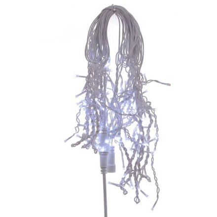 GAEM Электрогирлянда ул бахрома, L20м, 300 LED, хол бел, 1 тип свеч, 9W, шнур бел, IP44, с адап