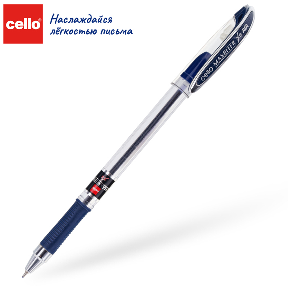 Ручка шариковая CELLO "MAXRITER XS" 0,7 мм, синяя, грип