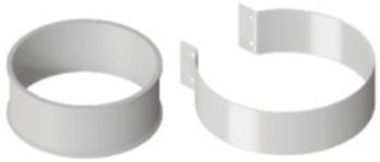 ROMMER RCA-6010-000001 Хомут комплект D100 (резиновый хомут, хомут стальн. гнутый, саморезы 2 шт.)