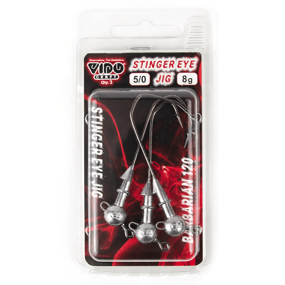 Джиг некрашеный Stinger Eye Jig, крючок Vido Craft VD-079 5/0 (3шт/уп)