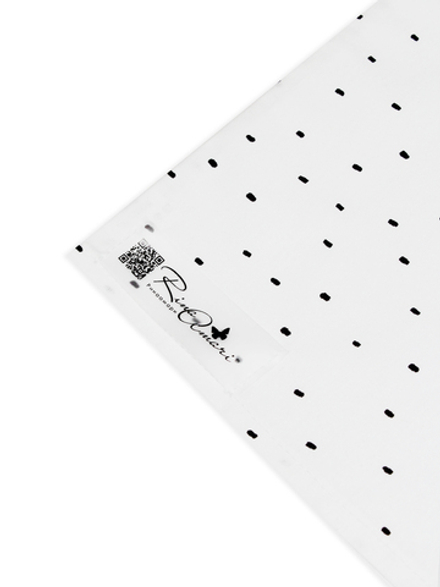 Наволочка Крапинка черная хлопок-ранфорс RinaAmari Размер 40*60