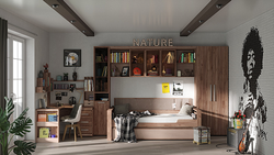 Шкаф навесной Nature 81, дуб табачный