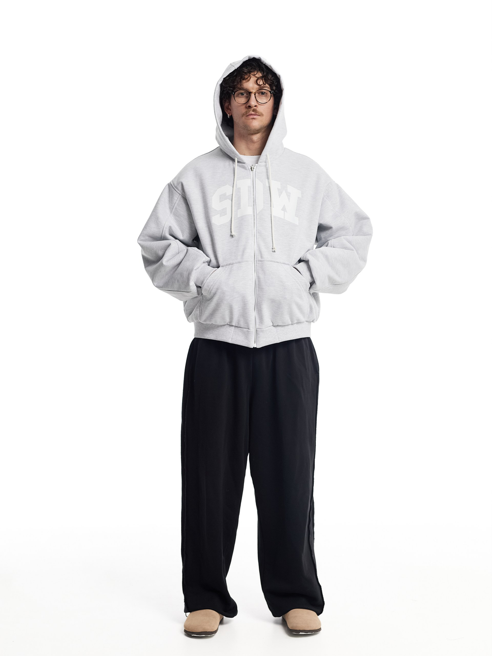 Двухсторонний Бомбер SDW в цвете серый меланж