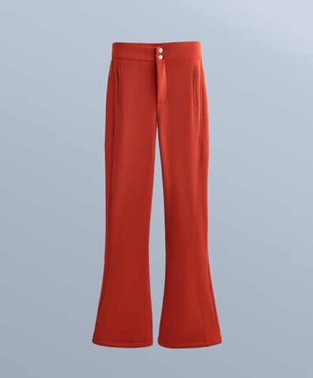 OYSHO Водонепроницаемые эластичные брюки-клеш SKI, ярко-оранжевый