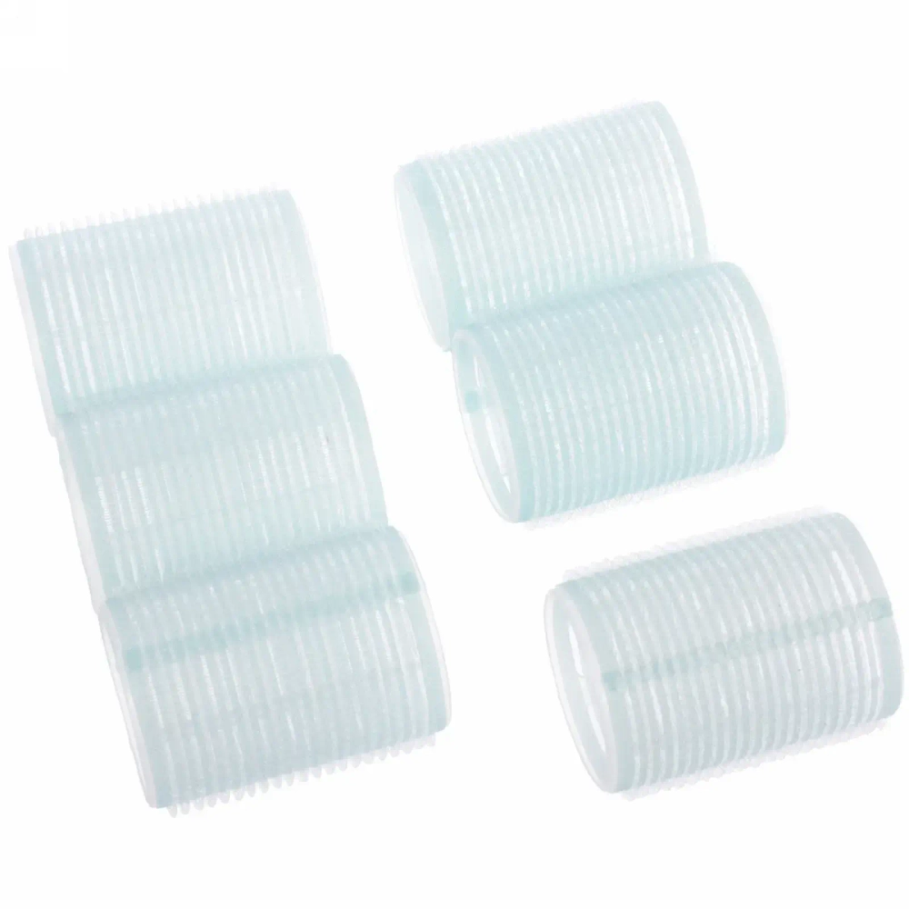 Бигуди липучки, 6шт., однотонные, цвет микс, d-4,5