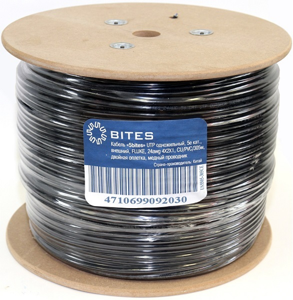 Кабель витая пара U/UTP 5e кат. 4 пары 5bites US5505-305CPE
