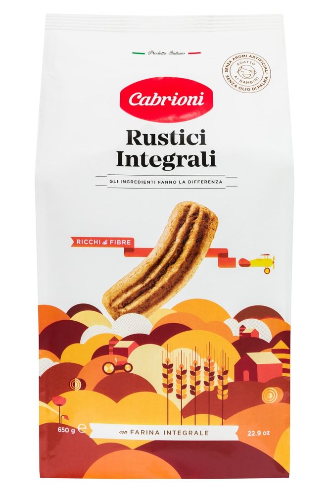 Печенье Cabrioni Rustici Integrali цельнозерновое 650 г