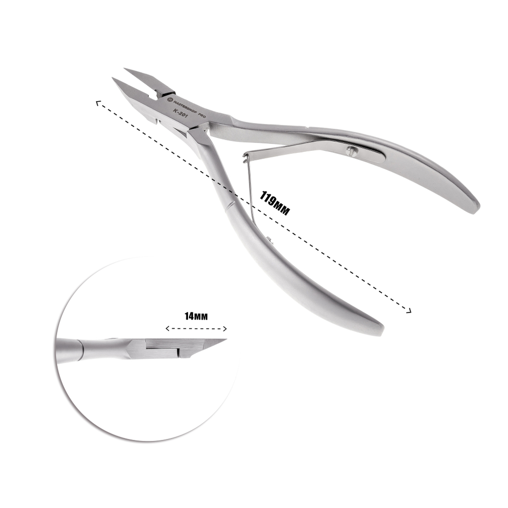 Кусачки для ногтей K-201H (ЗАТ) (вросший угол) Mastershop PRO