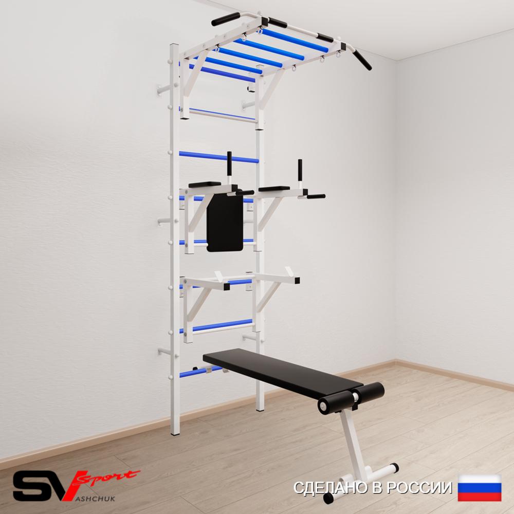 Шведская стенка Sv Sport 526 (Турник рукоход/Брусья/Стойка/Скамья)