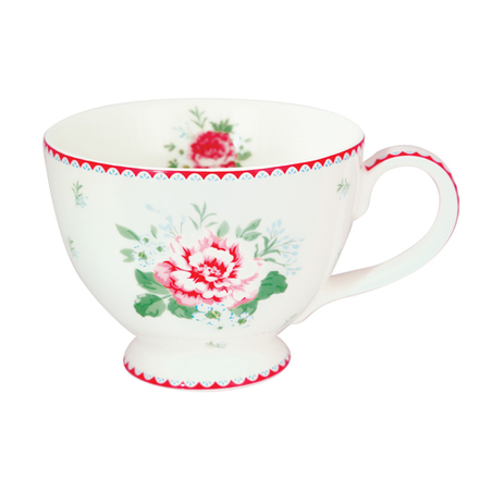 Чайная чашка Alivia white/ Аливия белая, 400 мл