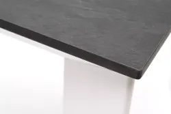 "Венето" обеденный стол из HPL 90х90см, цвет "серый гранит", каркас белый