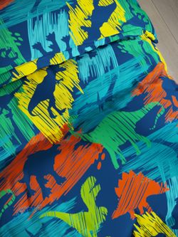 Пододеяльник перкаль Сказка "Дино" 1,5-спальный на молнии 145x205 см