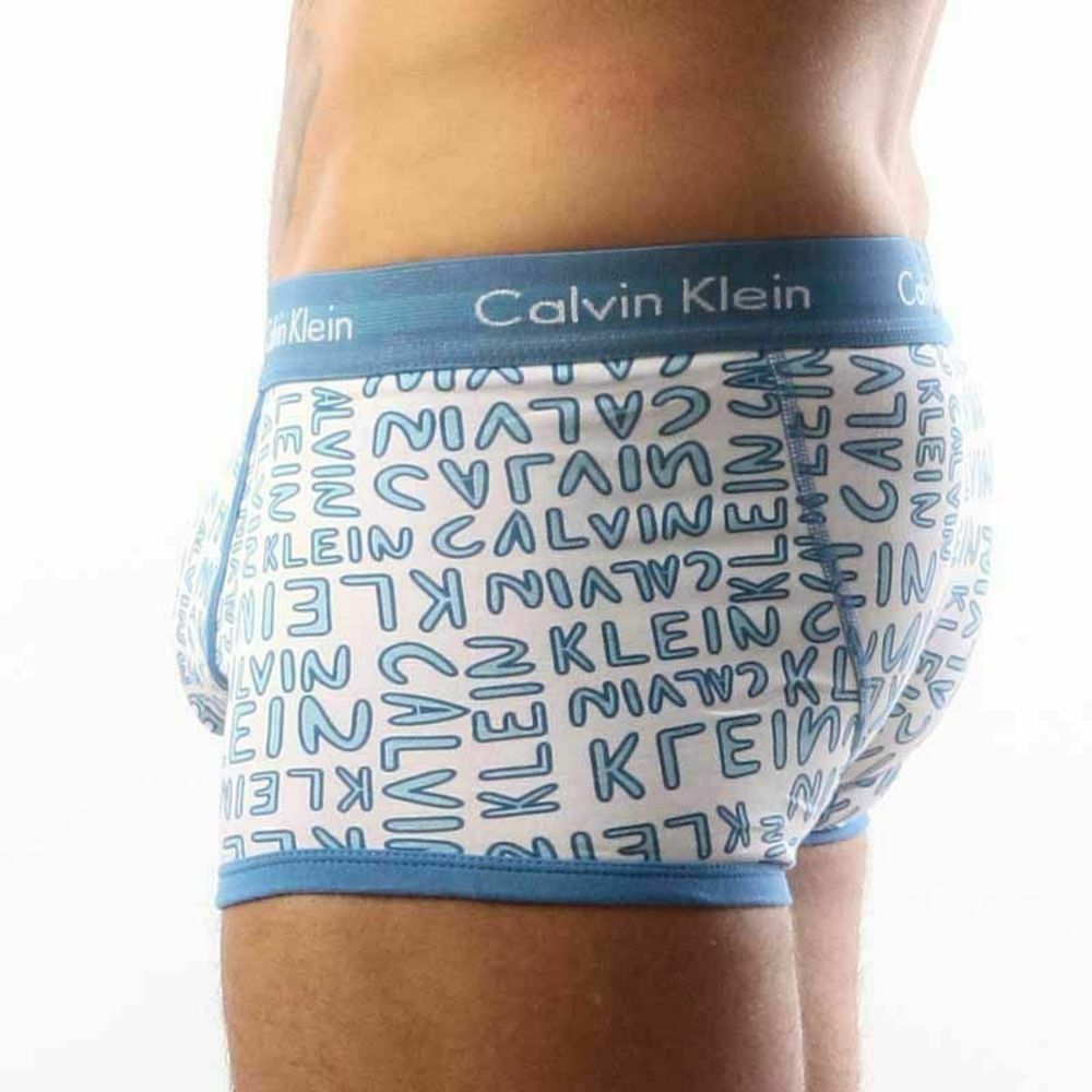 Мужские трусы боксеры Calvin Klein 365 print Blue CK