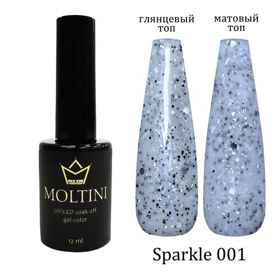 Гель-лак Moltini “Sparkle” 001, 12 ml