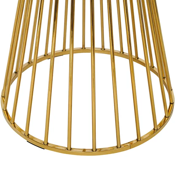 Стол Tyra, Ø110 см, белый/золотой