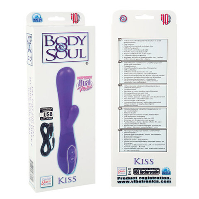 Фиолетовый вибратор Body & Soul Kiss Purple