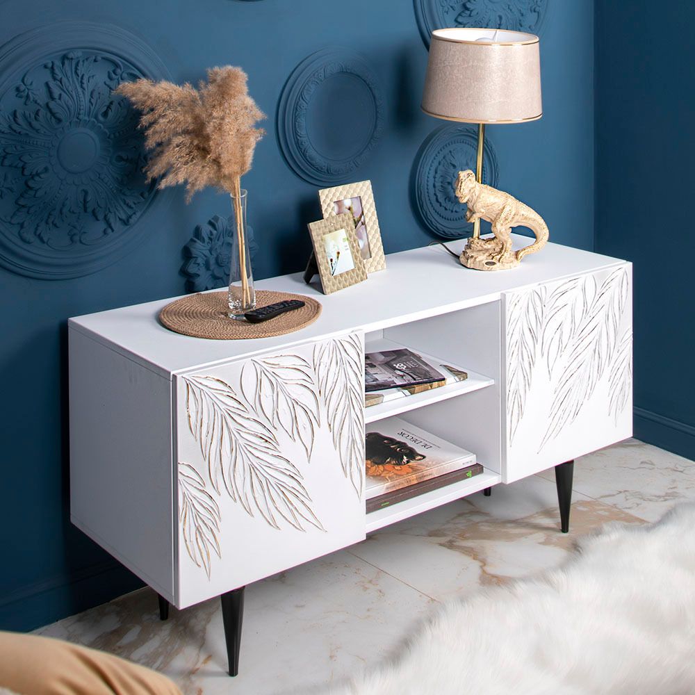 Тумба под ТВ Тропик 117см Классика Айс Найт Голд