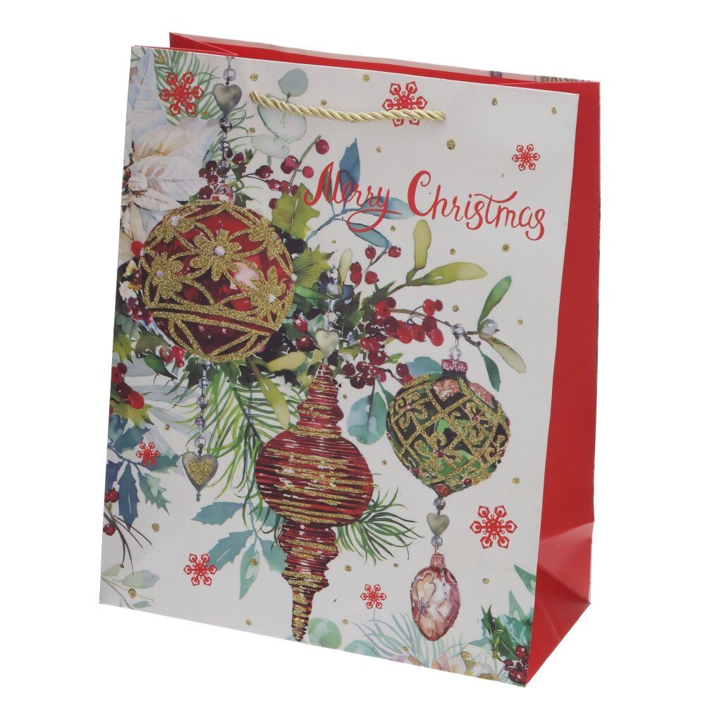 GAEM Пакет подарочный M (бумага 210г/м2, блок 12шт), L32 W12 H26 см, 4в.