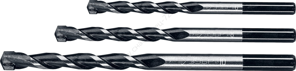 ЗУБР СУПЕР-6 3 шт: d 5-6-8 мм набор сверл по бетону с шестигранным хвостовиком ПРОФЕССИОНАЛ