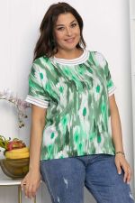 Блуза Лаванда (зеленая) Б13865-1М LT Collection