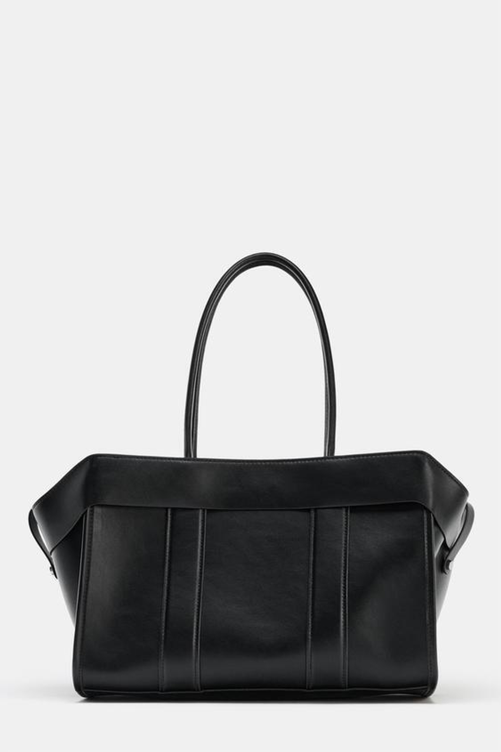 ZARA СУМКА-ШОПЕР, ЧЕРНЫЙ