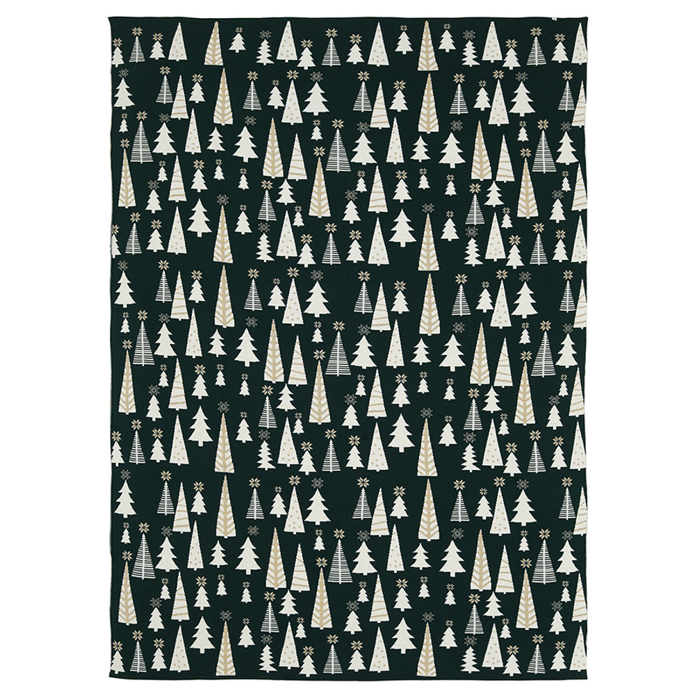 Плед из хлопка с новогодним рисунком whitewood из коллекции new year essential, 130x180 см