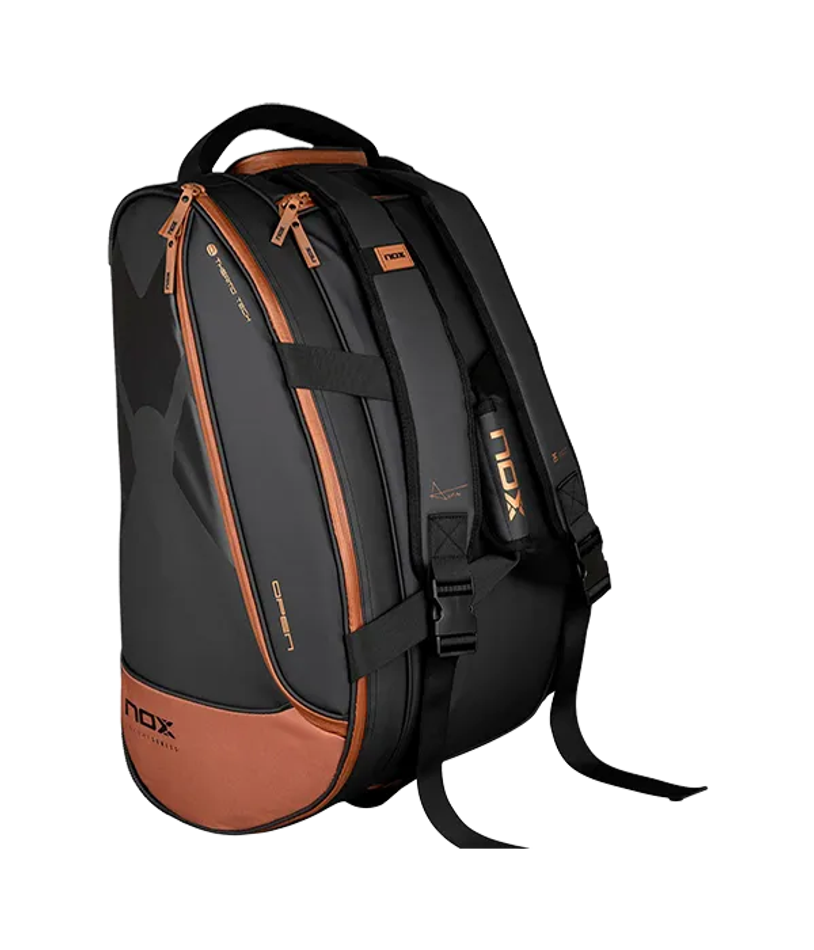 Сумка для падел NOX Luxury Open Series Black-Brown 2024 – элегантная и вместительная