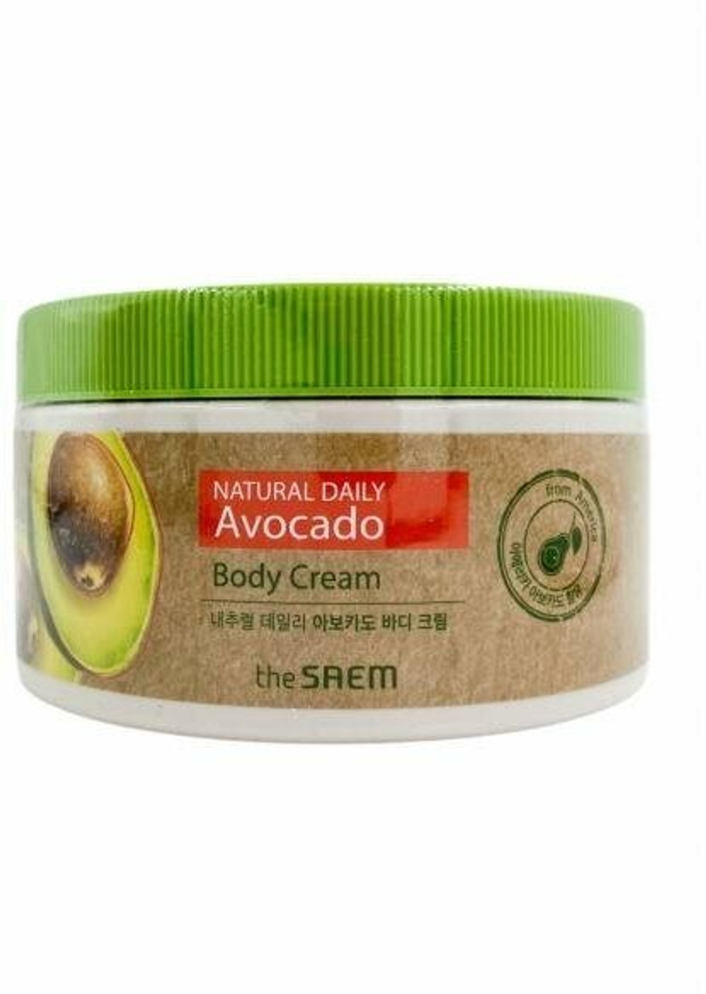 The SAEM Крем для тела с экстрактом авокадо Natural Daily (Care Plus) Avocado Body Cream, 300 мл.