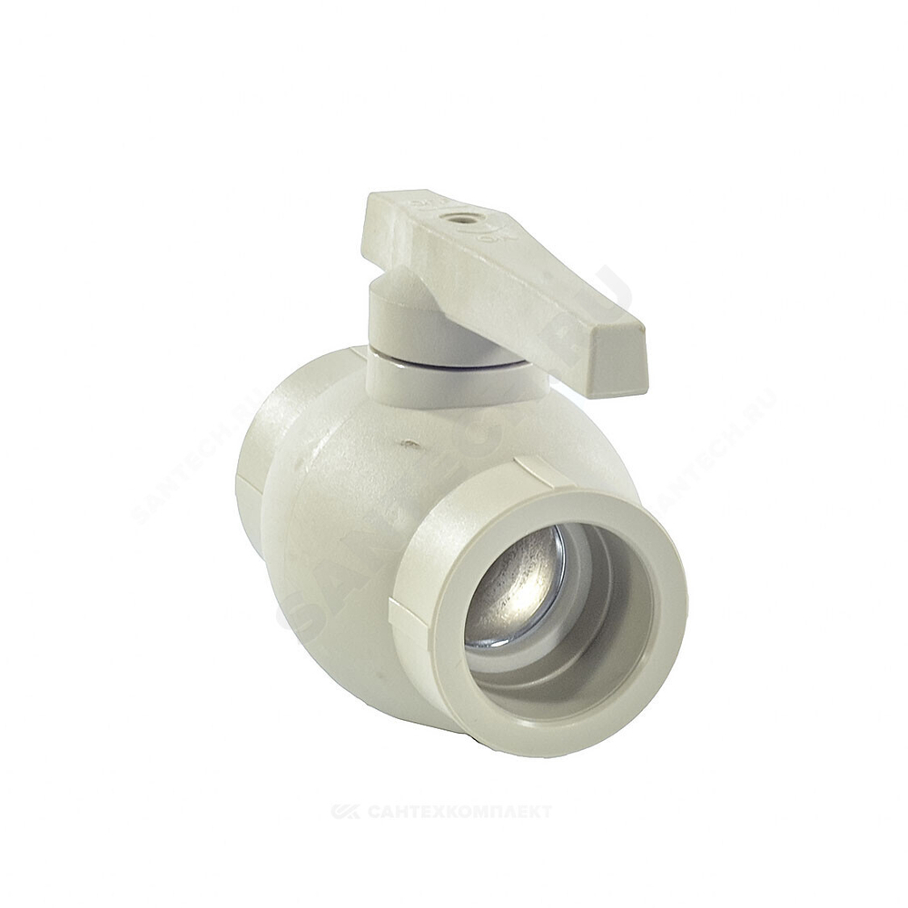 Кран шаровой PP-R серый Дн 32 внутренняя пайка VALFEX 10144032Г