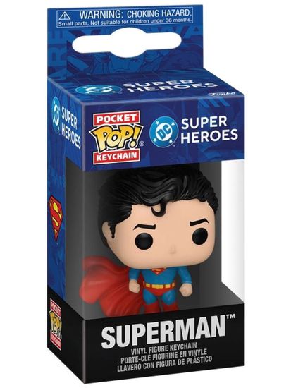 Брелок Funko Pocket POP! DC NC Superman 86376 / Фигурка брелок Фанко Покет ПОП! по мотивам вселенной "DC", Супермен