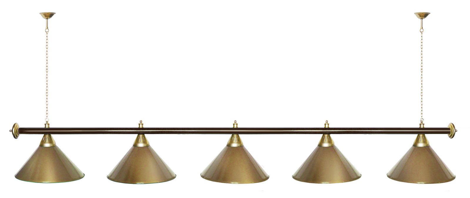 Лампа STARTBILLIARDS 5 пл. (плафоны золотые,штанга золотая,фурнитура золото) фото №17