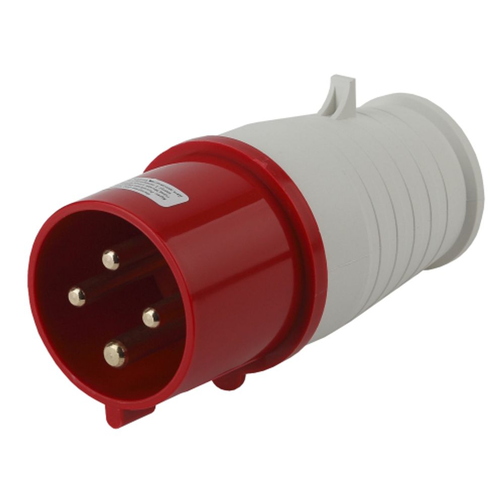Вилка ЭРА V-32-3P-PE-IP44 переносная 024 3Р+РЕ 32А 380В IP44 | Силовые разъёмы