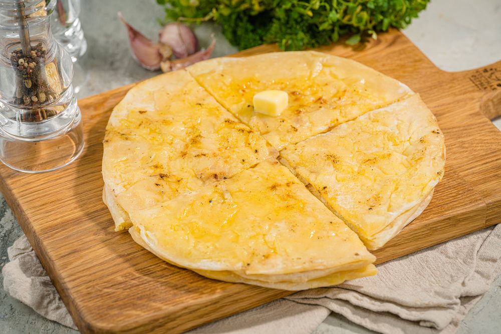 Хычины с картофелем и творогом