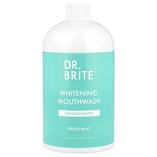 Dr. Brite, Отбеливающая жидкость для полоскания рта, без спирта, мята, 473,17 мл (16 жидк. унц.)