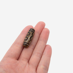 Бусина Дзи "Пять глаз" из агата, 29,5*10мм, коричневый