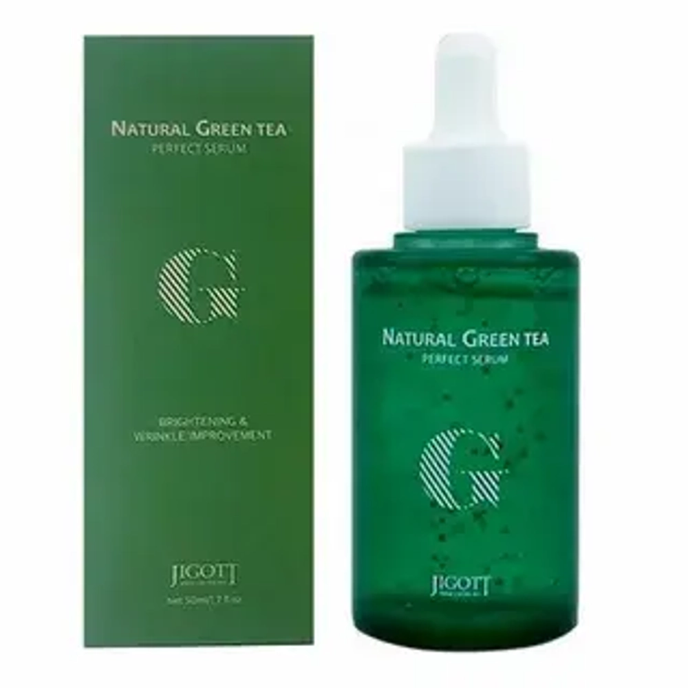 Jigott Сыворотка для лица с экстрактом зеленого чая Natural Green Tea Perfect Serum