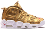 Кроссовки Supreme X Nike Air More Uptempo Metallic Gold