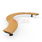 Лавка Rail Road 01 изогнутая