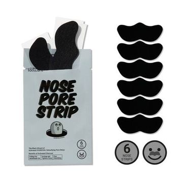 Lättcare Очищающие полоски для носа с Черным Углем Nose Pore Strip, 1 уп*6 шт